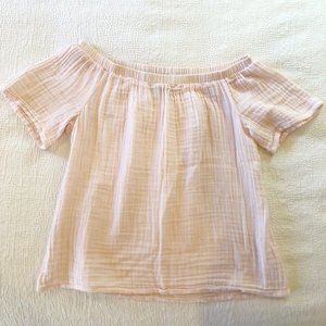 MICHAEL STARS Double Gauze Off The Shoulder Top